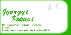 gyorgyi kapusi business card